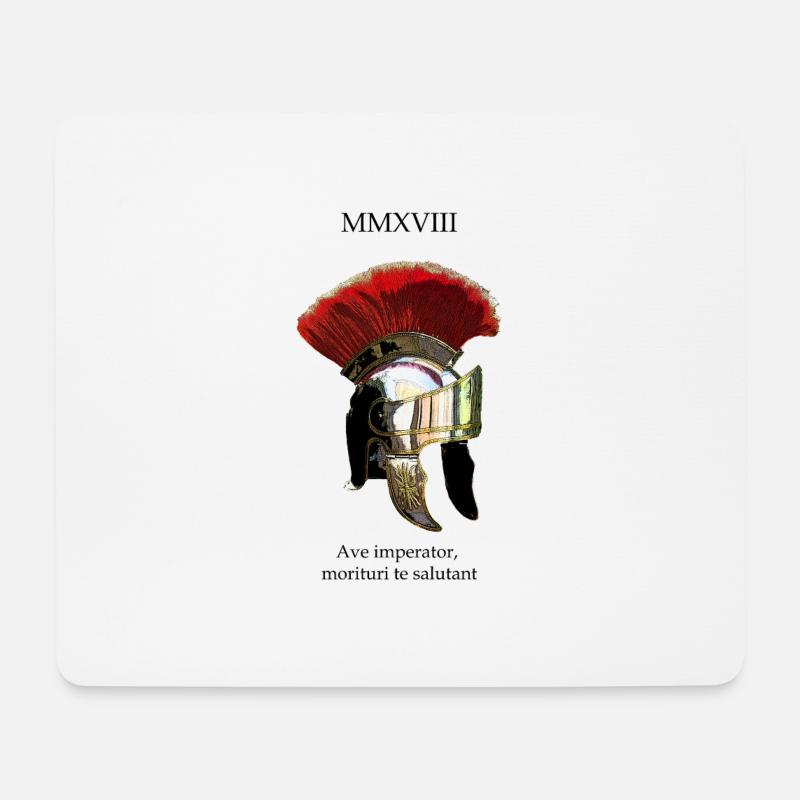 Roman helmet with Crista - Mouse Pad (horizontal) - white