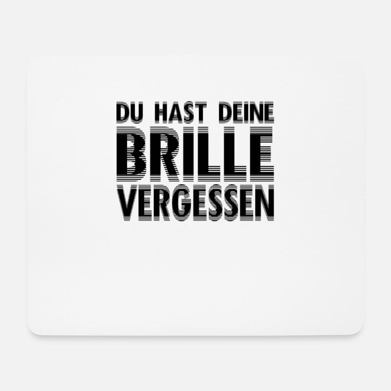 No glasses - Mouse Pad (horizontal) - white
