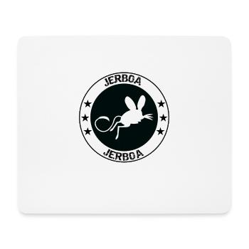 Logo de conception de t-shirt Jerboa mignon, intelligent et drôle - Tapis de souris (format paysage) - blanc - Devant