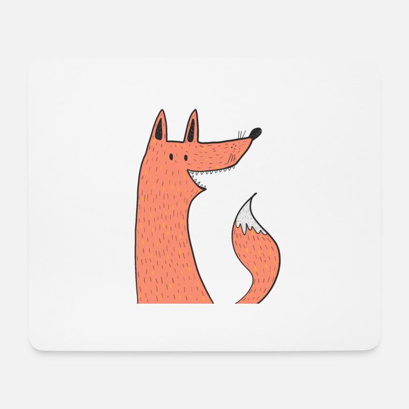 Fuchs Kinder Shirt - Mousepad (Querformat) - Weiß