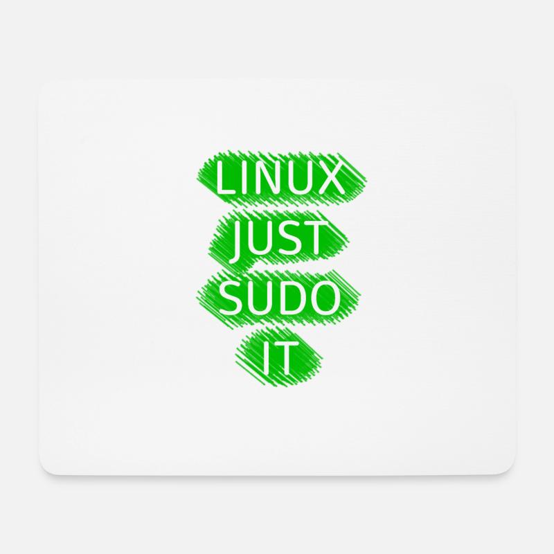 Linux Ubuntu SUDO - Mousepad (Querformat) - Weiß