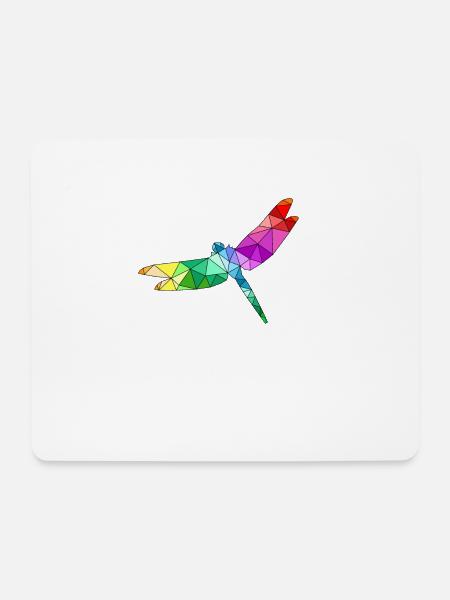 Libelle Polygon Flieger Drache - Mousepad (Querformat) - Weiß