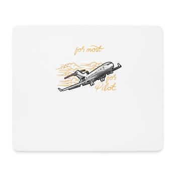 Pilotuniform Hemden Hemd Luftfahrtpilot Fluggesellschaft - Mousepad (Querformat) - Weiß - Vorne