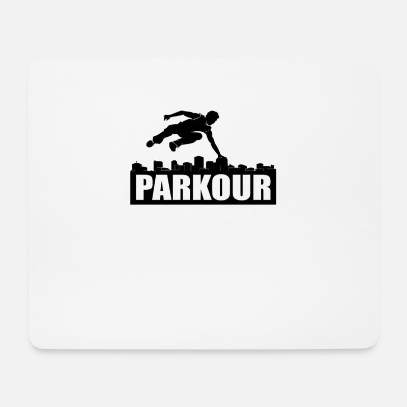 Parkour - Mousepad (Querformat) - Weiß