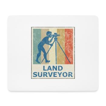 Landvermesser Geometer Vermessungsingenieur - Mousepad (Querformat) - Weiß - Vorne