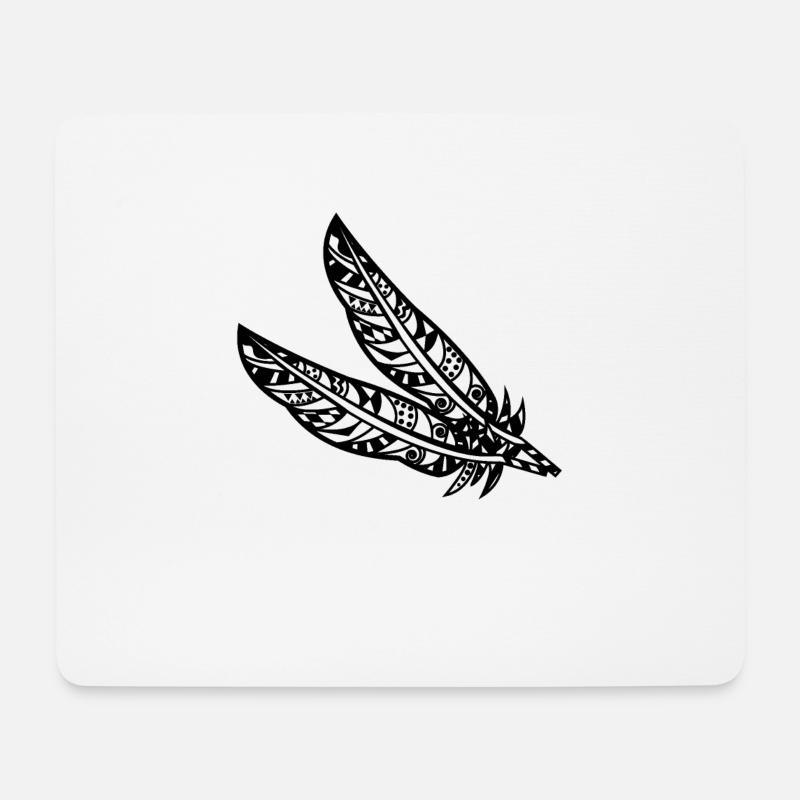 Maori feather - Mouse Pad (horizontal) - white
