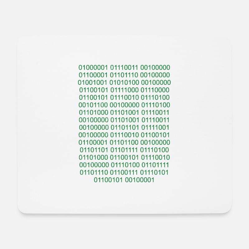 Binärcode Informatiker Nerd - Mousepad (Querformat) - Weiß