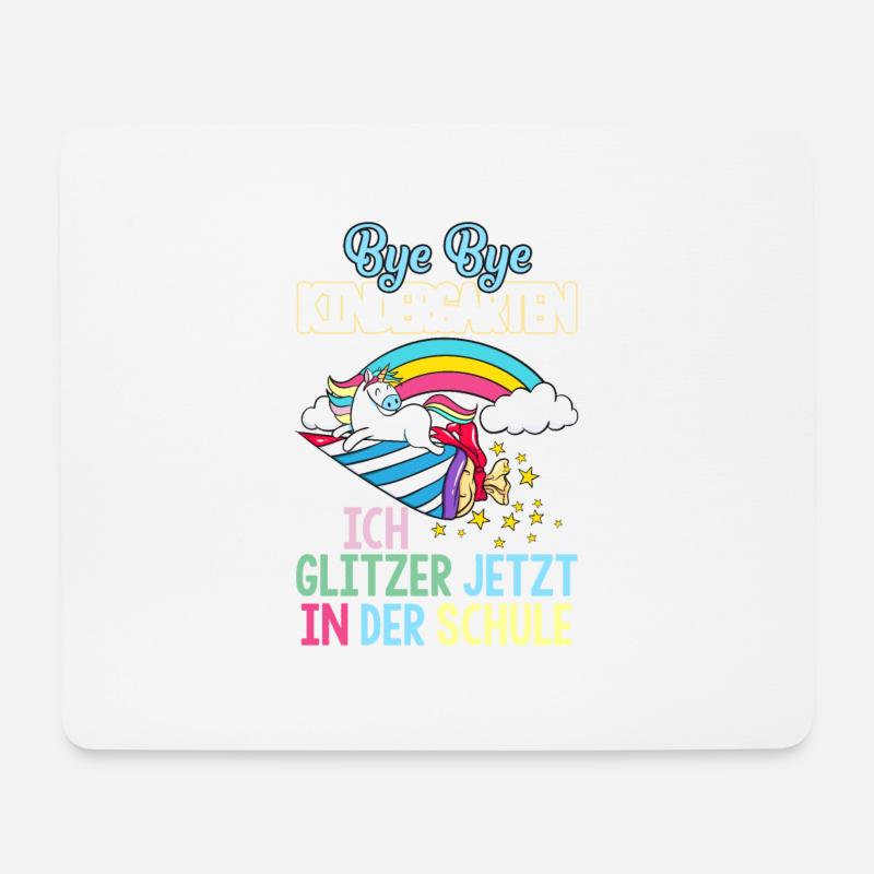 Einhorn 1. Klasse Einschulung Schulanfang Geschenk - Mousepad (Querformat) - Weiß