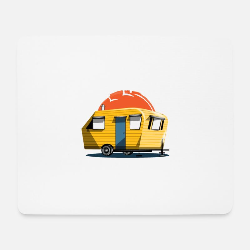 Camper On Tour - Camping T-Shirt - Mousepad (Querformat) - Weiß