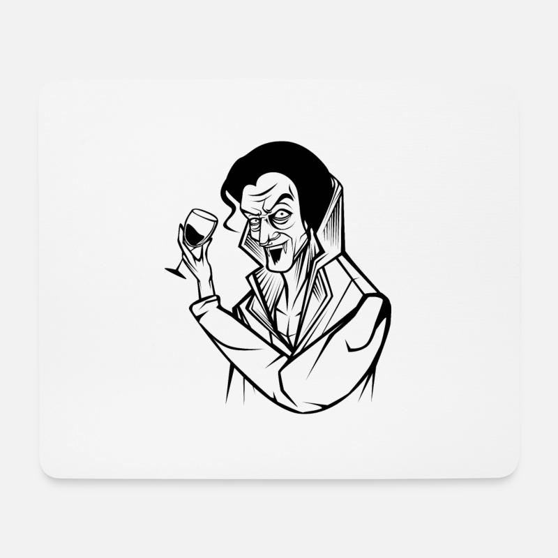 Vampir - Mousepad (Querformat) - Weiß