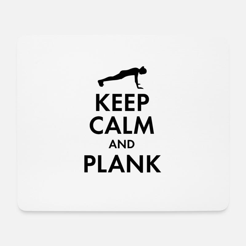 KEEP CALM AND PLANK - Mousepad (Querformat) - Weiß