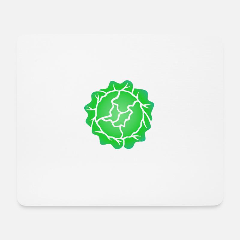 In Salad We Trust Vegan Essen Spruch Salat - Mousepad (Querformat) - Weiß