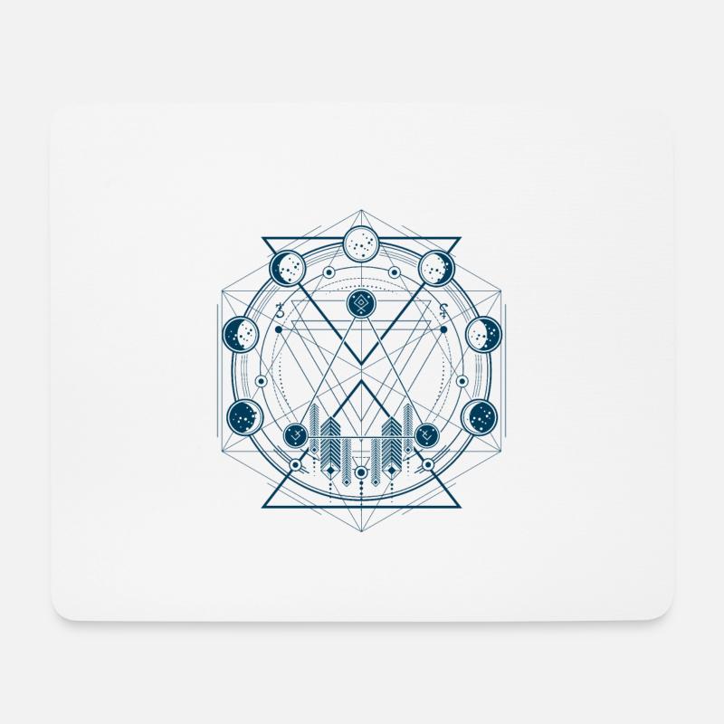 Geometrie - Mousepad (Querformat) - Weiß