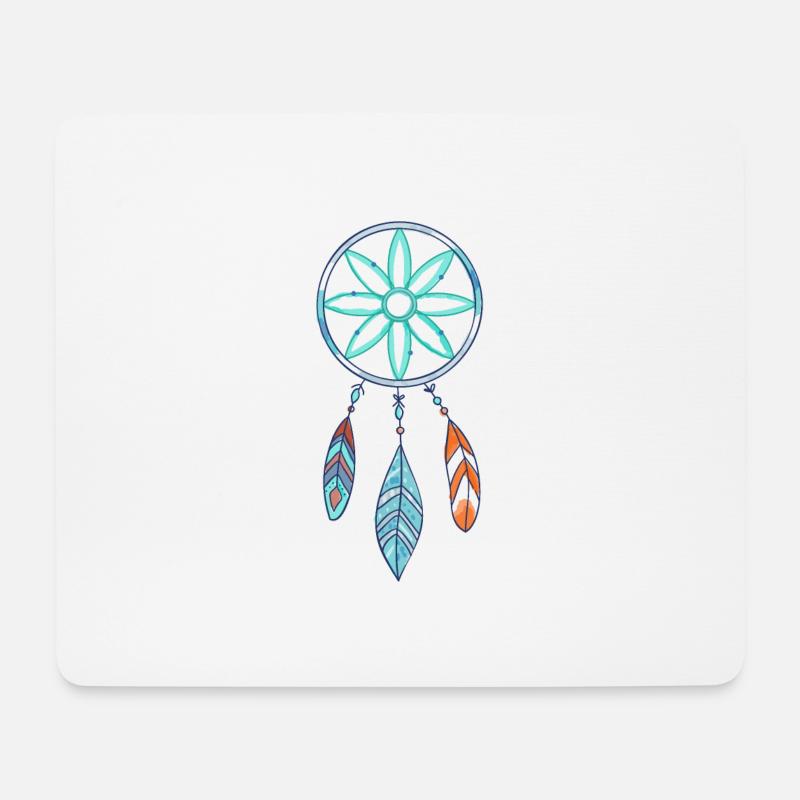Indianer Schmuck - Mousepad (Querformat) - Weiß