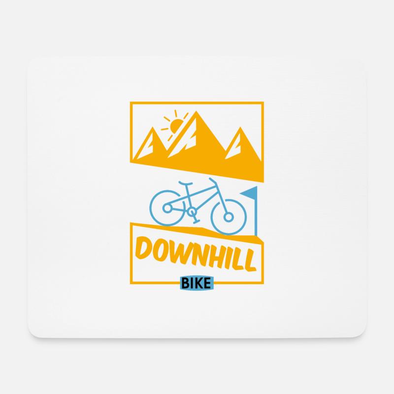 Downhill Bicycle - Mousepad (Querformat) - Weiß