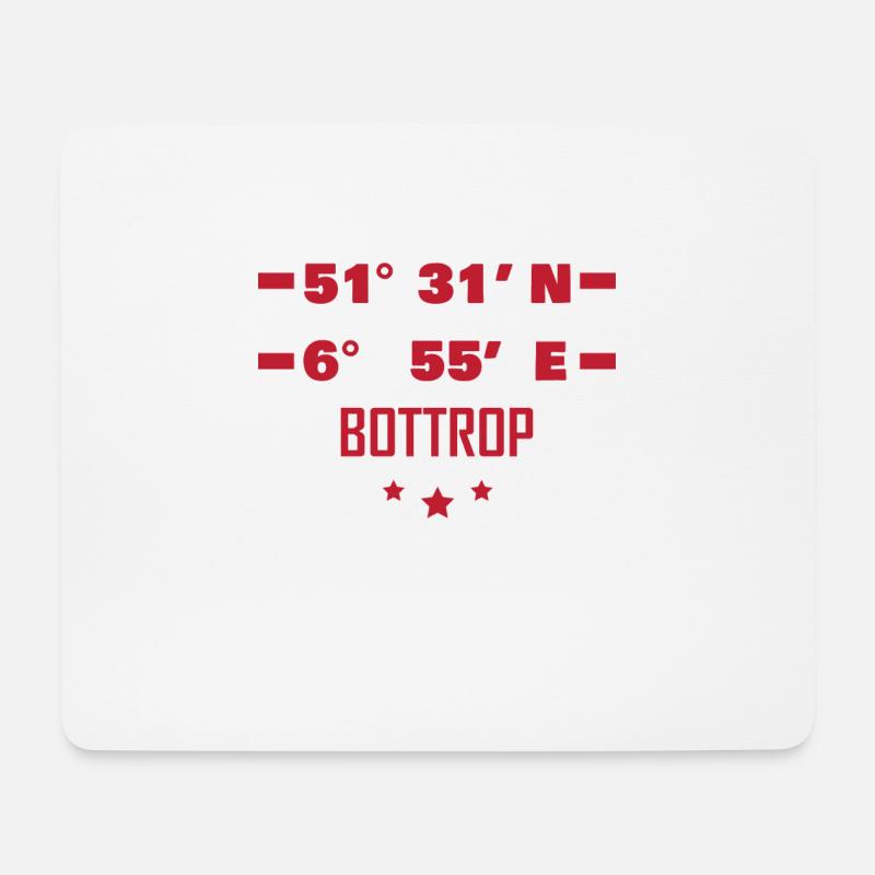 Bottrop Koordinaten - Mousepad (Querformat) - Weiß