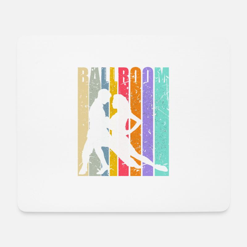 Ballroom Vintage Standard Tanz Tanzen Geschenk - Mousepad (Querformat) - Weiß
