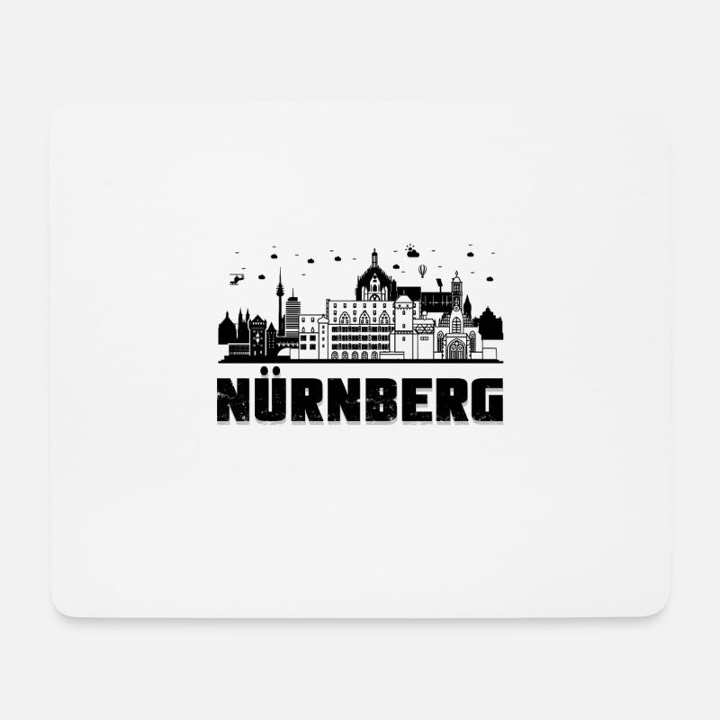Nürnberg - Mousepad (Querformat) - Weiß