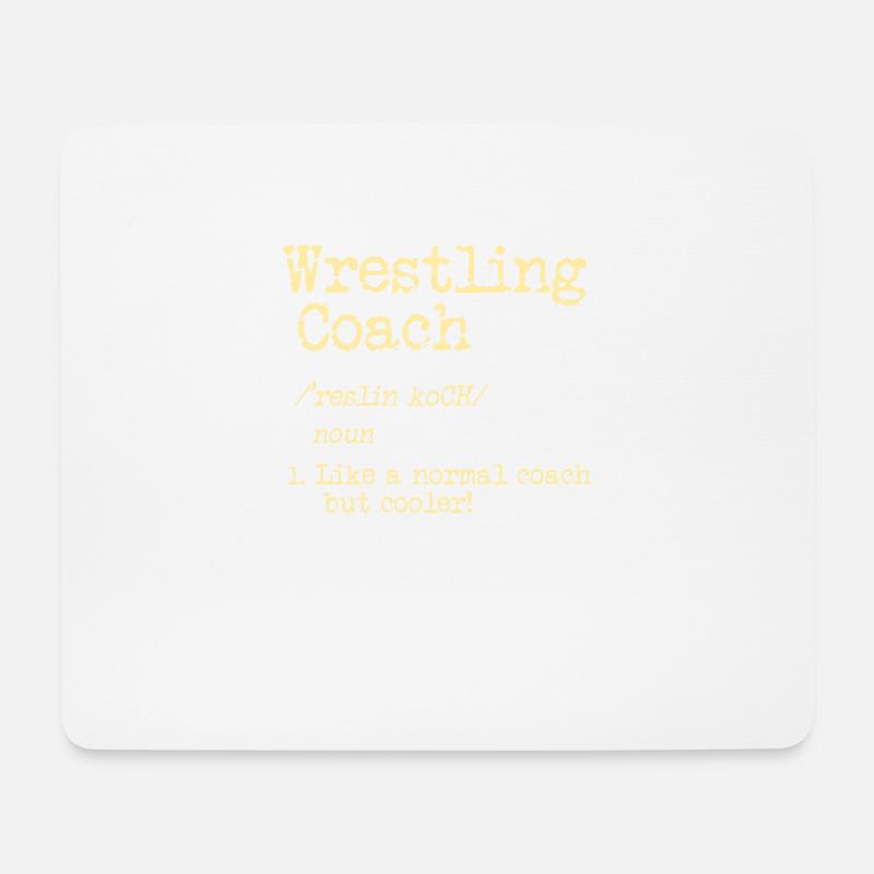 Cooles Wrestling oder Ringen Trainer Shirt - Mousepad (Querformat) - Weiß