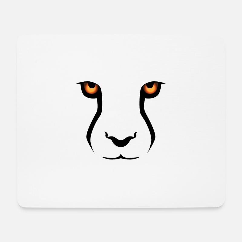 Gepard, Löwe und Leopard Motiv - Mousepad (Querformat) - Weiß