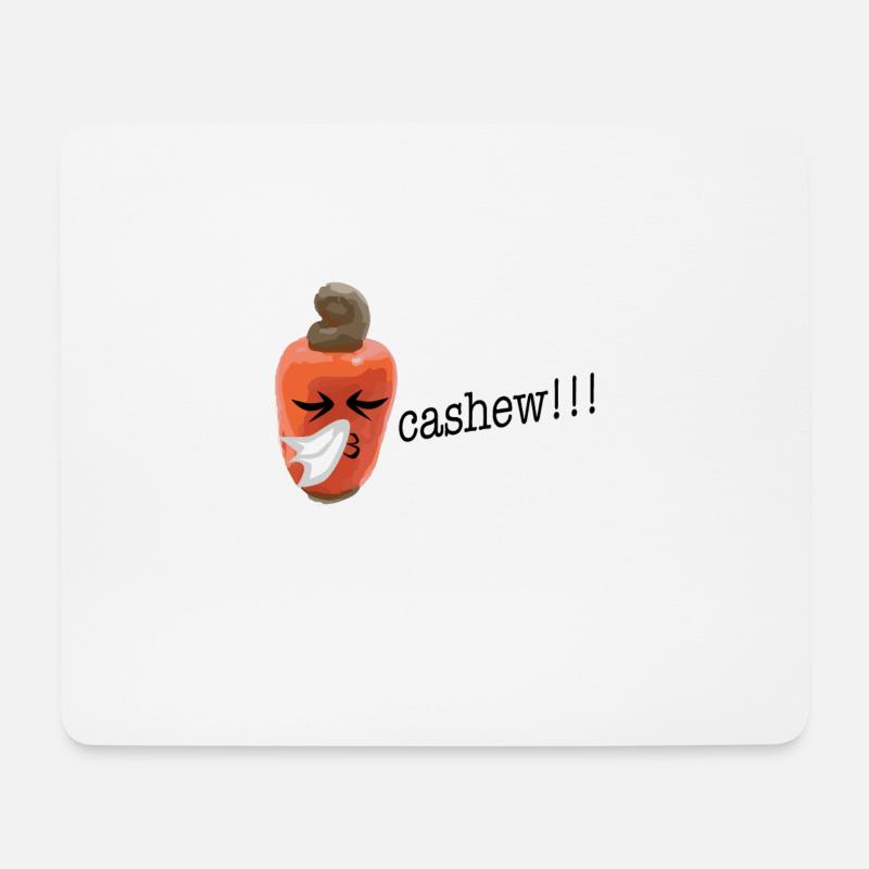 Cashewnuss niest in das Taschentuch - Mousepad (Querformat) - Weiß