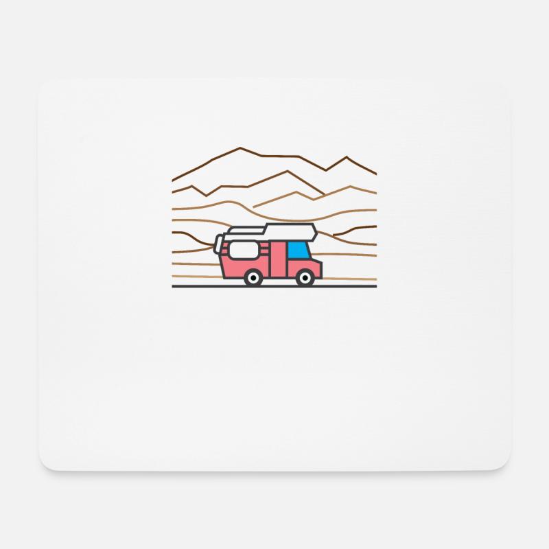 Alcôve Camping Camper - Tapis de souris (format paysage) - blanc