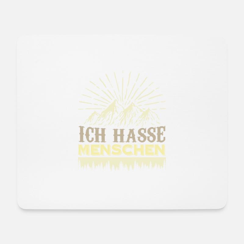 Ich hasse menschen - Mousepad (Querformat) - Weiß