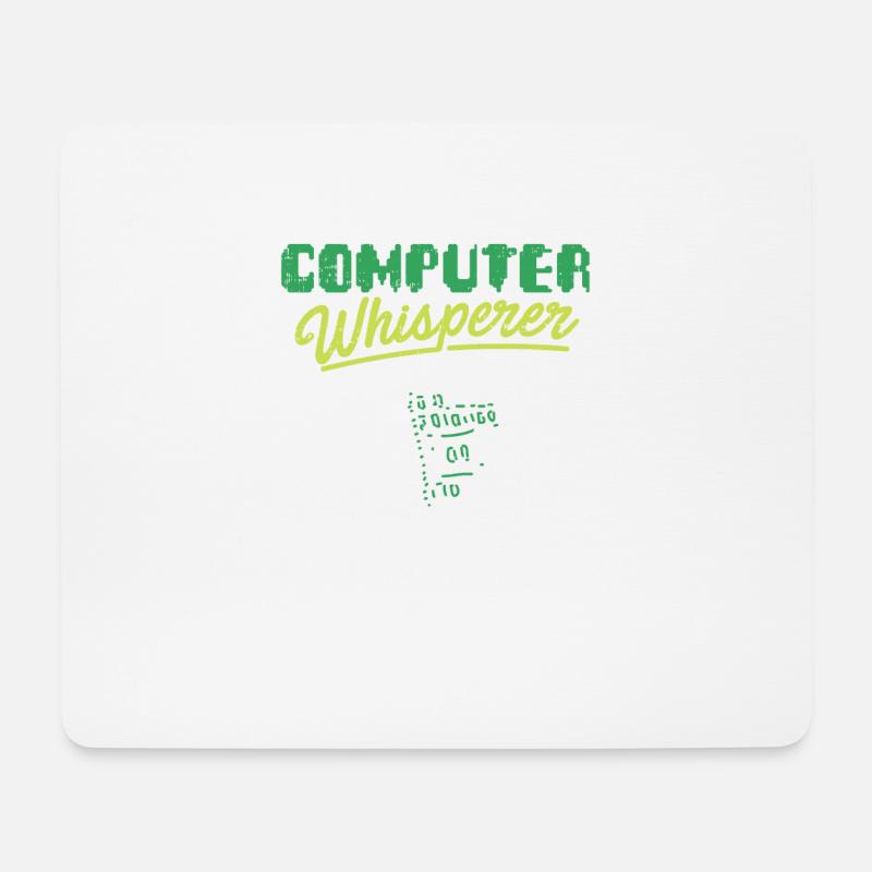Computer Whisperer Nerd Gamer Programmierer Geek - Mousepad (Querformat) - Weiß