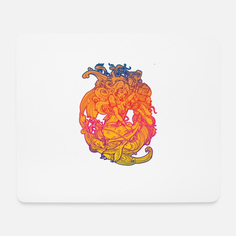 Meerjungfrau Seejungfrau Nixe Märchen - Mousepad (Querformat) - Weiß