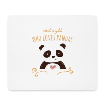Just a girl who loves pandas Shirt - Panda Bears - Mouse Pad (horizontal) - white - Front