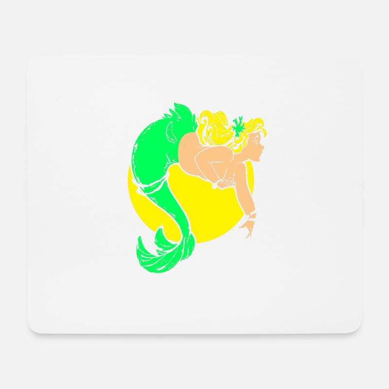 Meerjungfrau Seejungfrau Nixe Märchen - Mousepad (Querformat) - Weiß