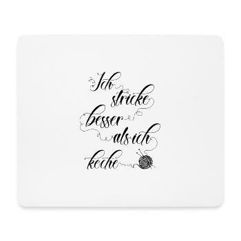 Stricken - Mousepad (Querformat) - Weiß - Vorne