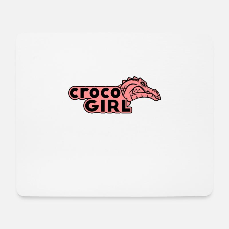 crocodile - Tapis de souris (format paysage) - blanc