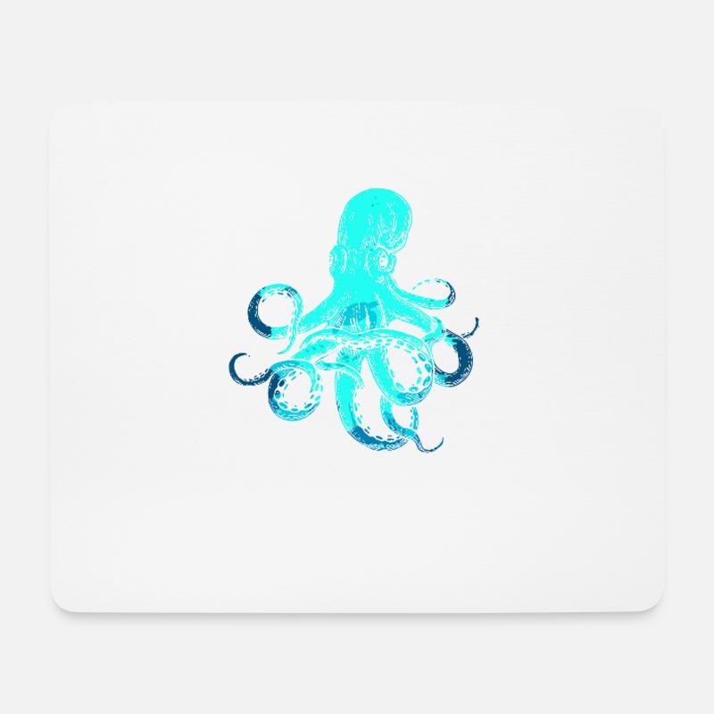 Tintenfisch Krake Tintenfis unter Wasser Meer Tier - Mousepad (Querformat) - Weiß