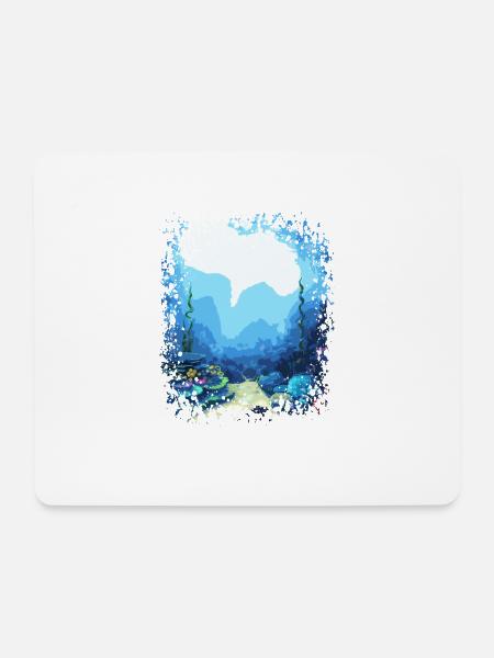 unter Wasser Aquarium Meer Ozean See Koralle - Mousepad (Querformat) - Weiß