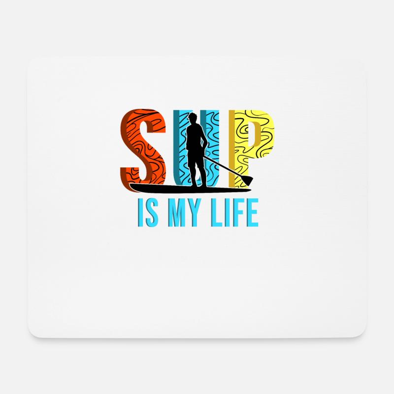 Stand up Paddling SUP Spruch Geschenkidee - Mousepad (Querformat) - Weiß
