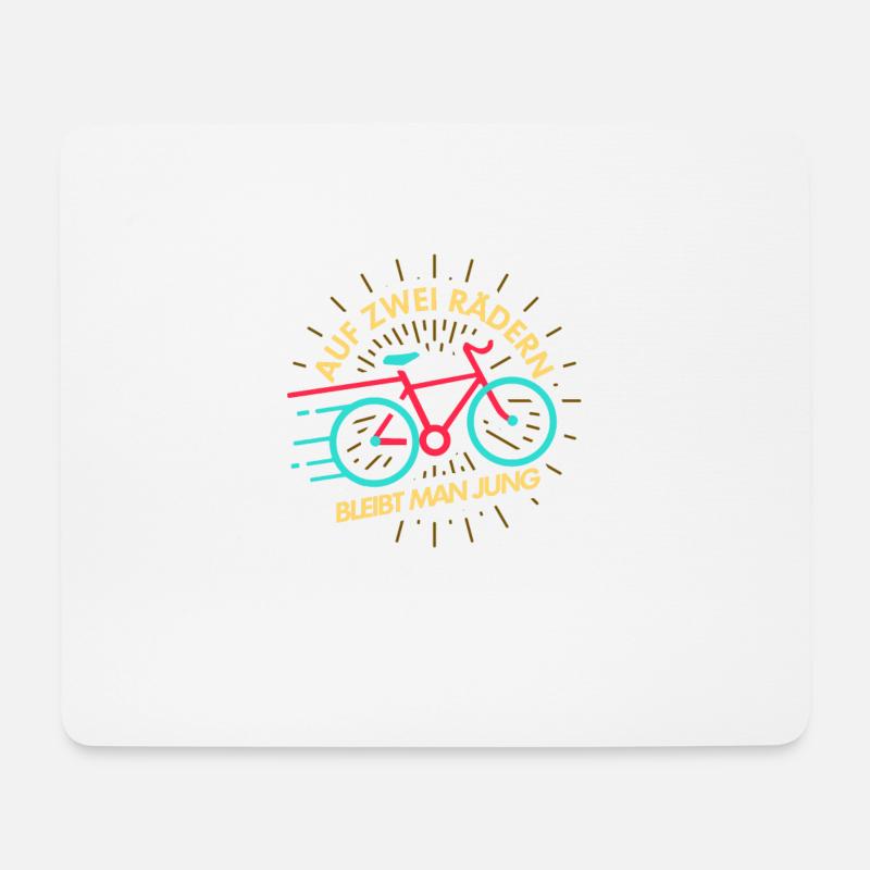Auf zwei Rädern bleibt man jung! - Mousepad (Querformat) - Weiß