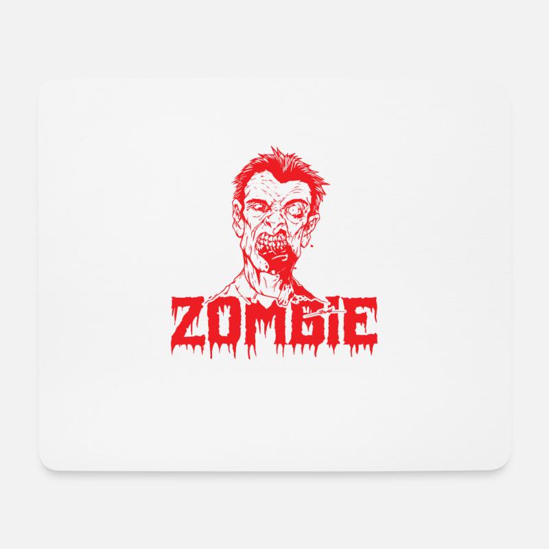 Zombie Halloween Grusel Horror - Mousepad (Querformat) - Weiß