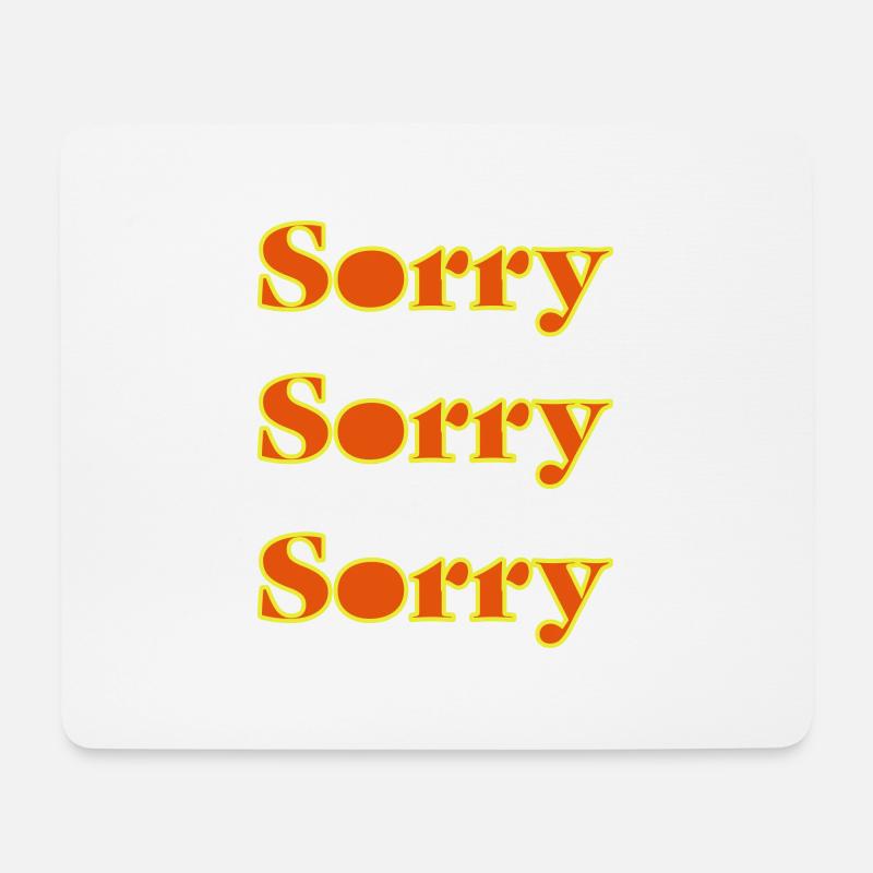Sorry tut mir leid entschuldige Wiedergutmachung - Mousepad (Querformat) - Weiß