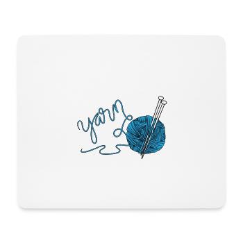 Wenn ich mein Garn, das Quilting-Hemd strickt, kippe - Mousepad (Querformat) - Weiß - Vorne