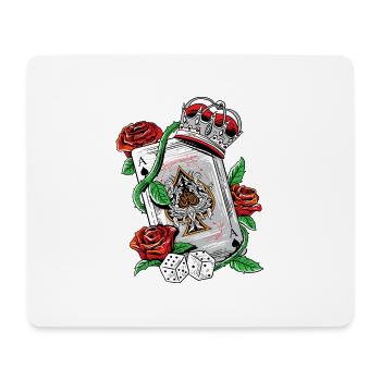 Pikass Texas Hold'em Poker Spielkartent-stück - Mousepad (Querformat) - Weiß - Vorne