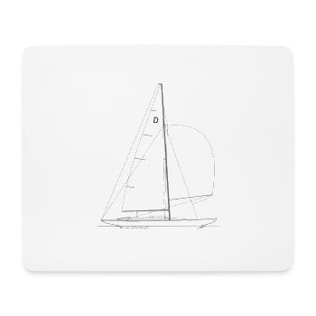 Graphique d'un dragon sur des chemises et des tasses - Tapis de souris (format paysage) - blanc - Devant