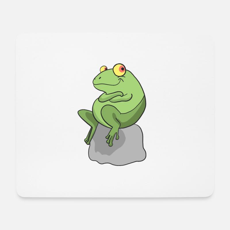 T-shirt de grenouille - Tapis de souris (format paysage) - blanc
