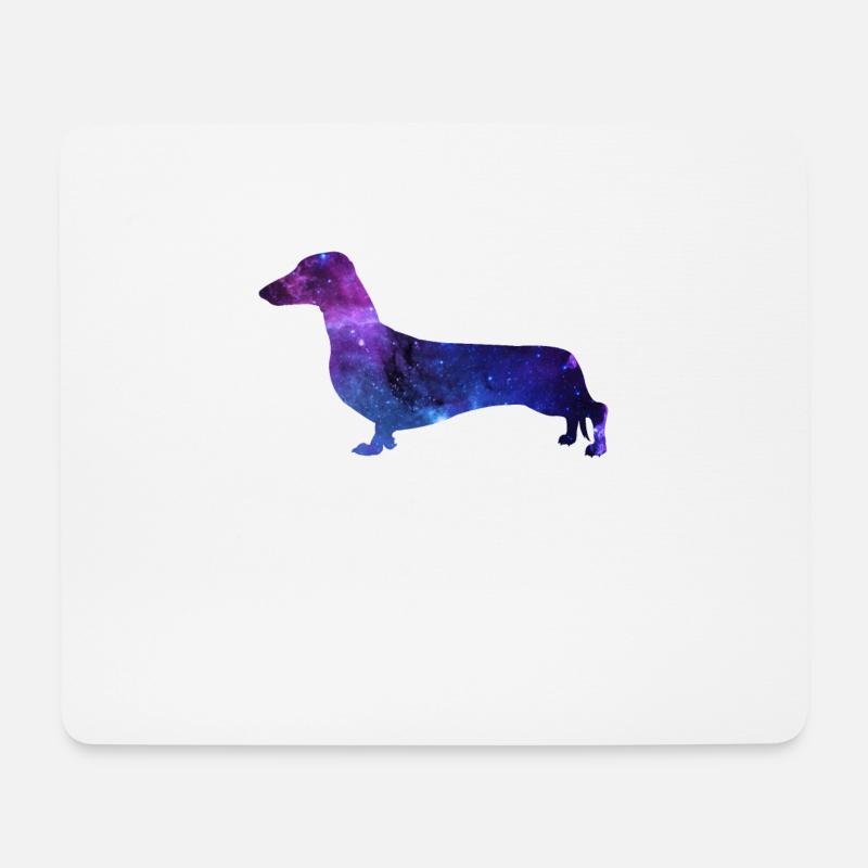 Dackel Galaxy Hund Geschenk - Mousepad (Querformat) - Weiß