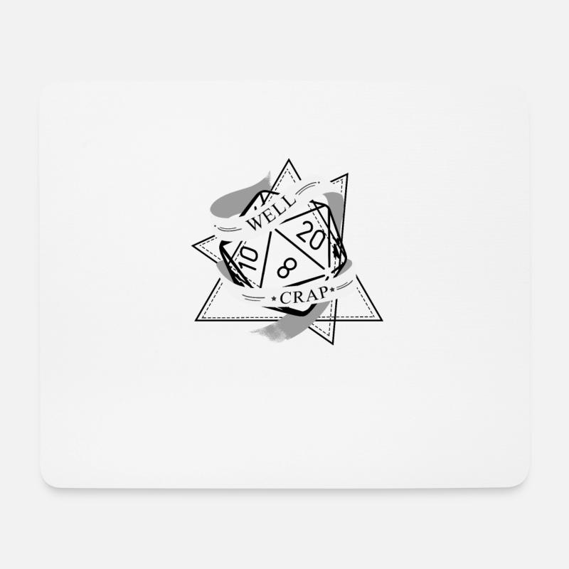 Rollenspiel Würfel RPG Brettspiel Nerd Geschenk - Mousepad (Querformat) - Weiß
