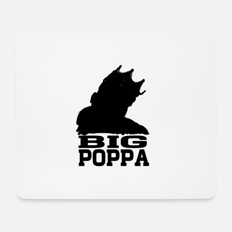 BIG POPPA - Mousepad (Querformat) - Weiß