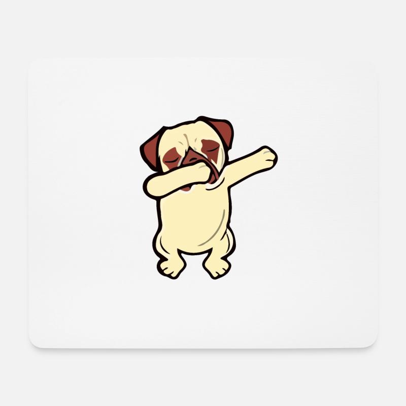 Dab Dabbing Pug - Mouse Pad (horizontal) - white