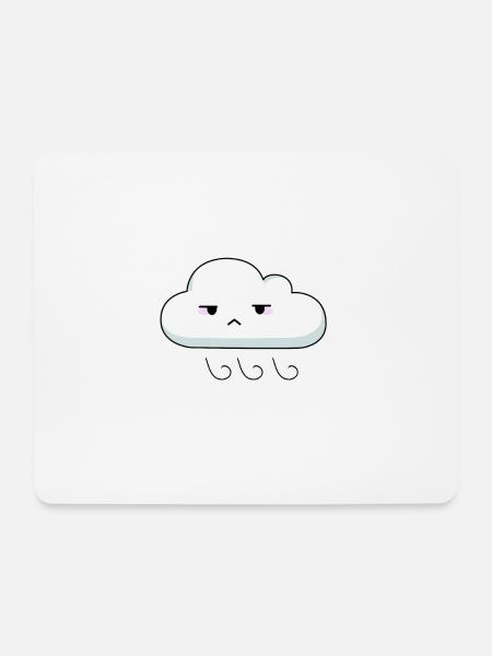 Wolke - Mousepad (Querformat) - Weiß