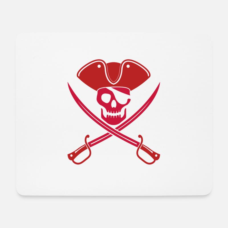 Pirat mit Schwertern - Mousepad (Querformat) - Weiß