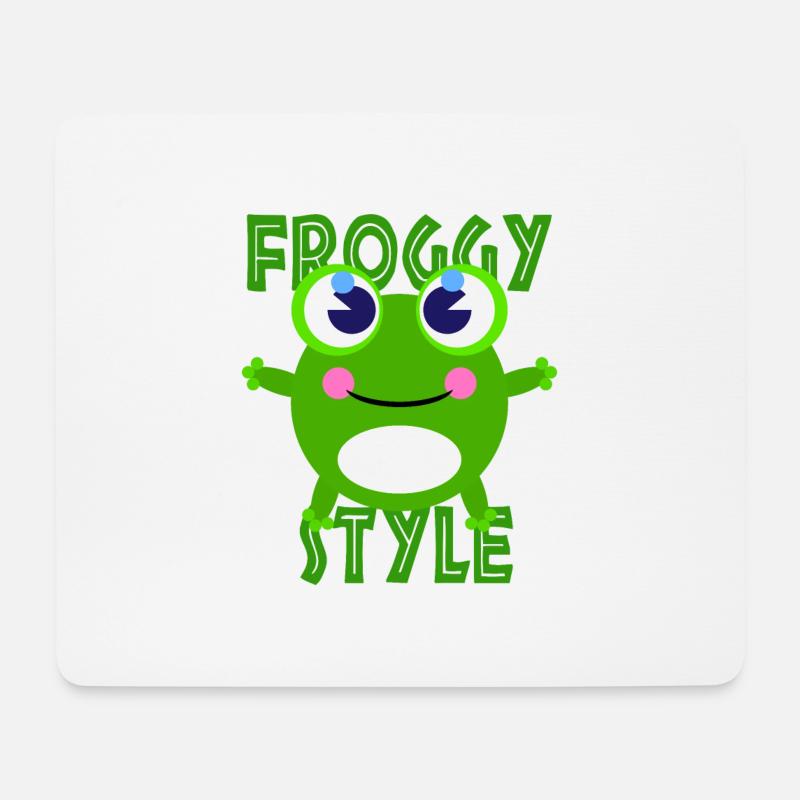 Süßer Frosch - Mousepad (Querformat) - Weiß